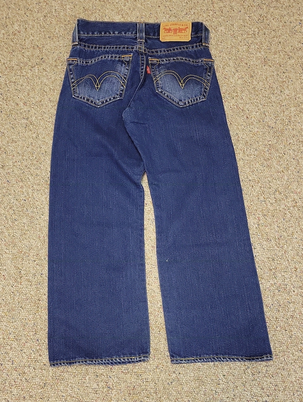 Levi's Real Loose Navy Blue Relaxed Straight Jeans Kid's 12. Baggy School Denim